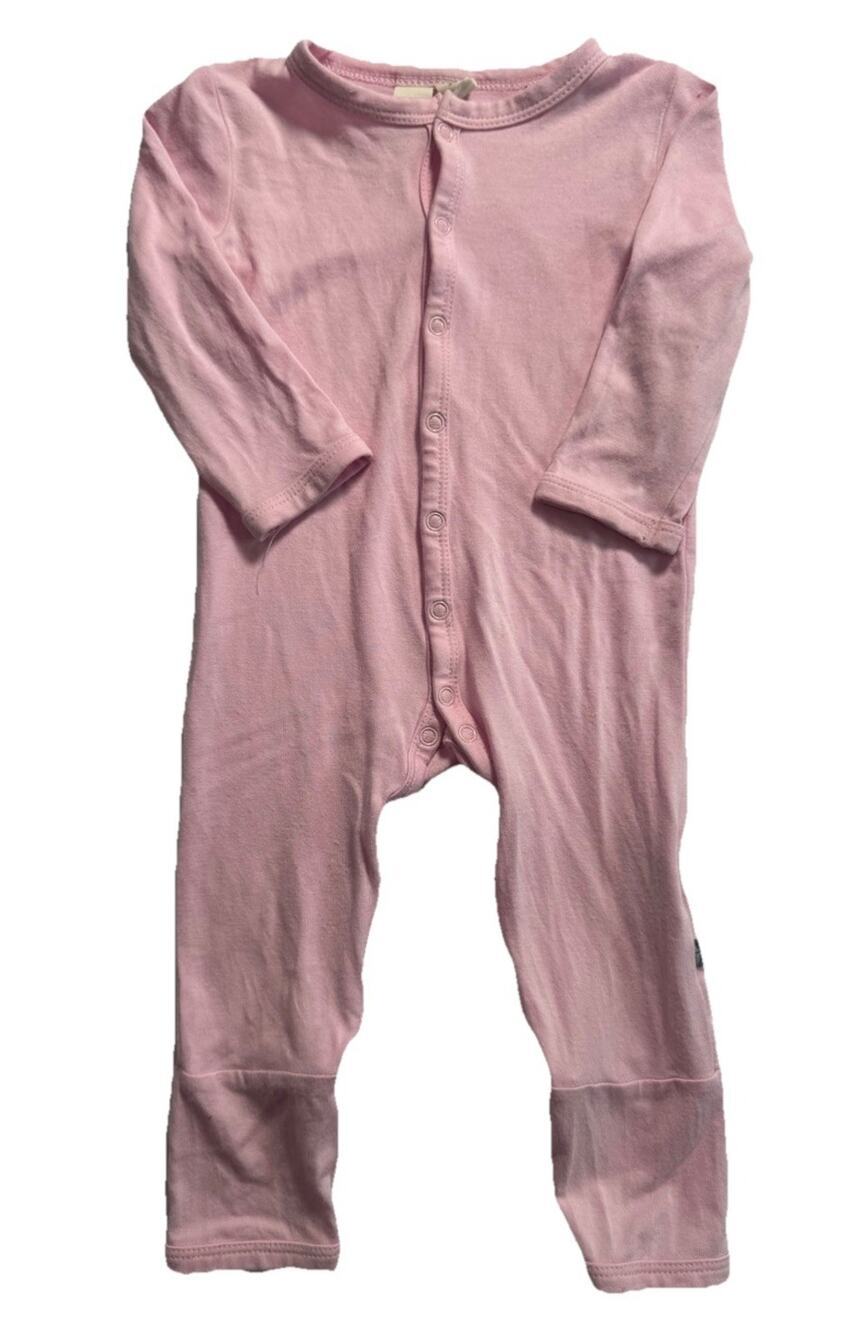 Kyte Baby Pink Bamboo Romper Sleeper One Piece Baby Girl Size 3-6M